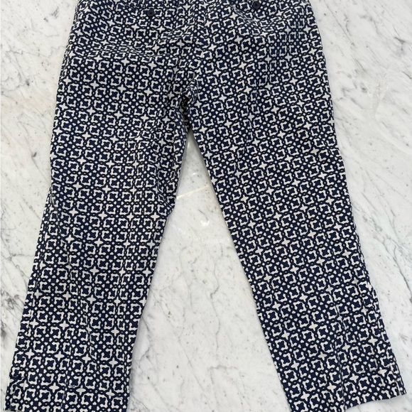 LAUNDRY by Shelli Segal Women’s Navy White Patterned Dress Pants Size 12 NWOT - Picture 3 of 3